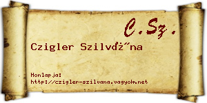 Czigler Szilvána névjegykártya